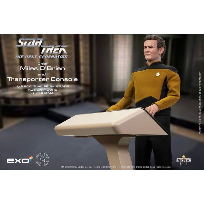 Star Trek: The Next Generation Action Figure 1/6 Chief Miles O'Brien with Transporter Console 30 cm