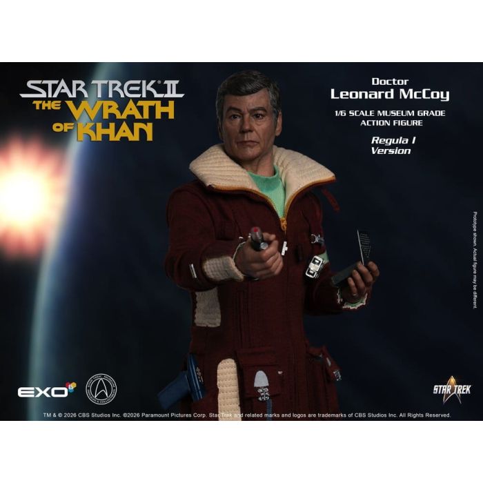 Star Trek II: The Wrath of Khan Action Figure 1/6 Dr. Leonard McCoy Regula I Version 30 cm