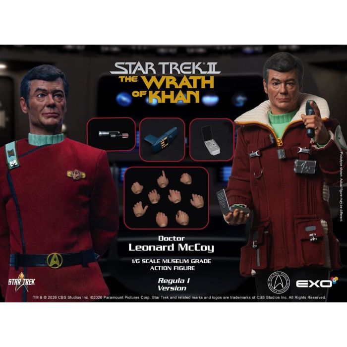 Star Trek II: The Wrath of Khan Action Figure 1/6 Dr. Leonard McCoy Regula I Version 30 cm