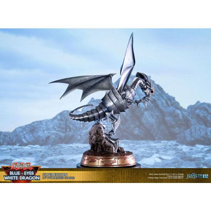 Yu-Gi-Oh! PVC Statue Blue-Eyes White Dragon Silver Edition 35 cm