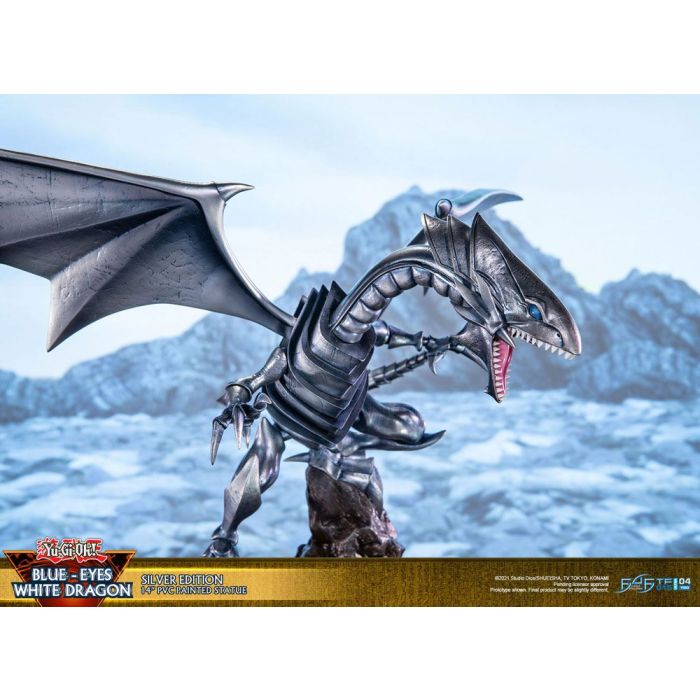 Yu-Gi-Oh! PVC Statue Blue-Eyes White Dragon Silver Edition 35 cm