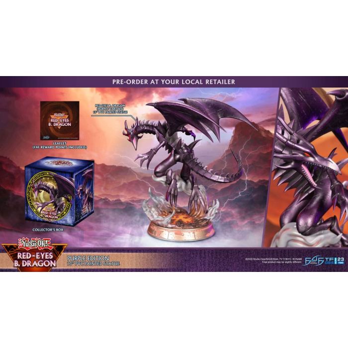 Yu-Gi-Oh! PVC Statue Red-Eyes B. Dragon Purple Colour 33 cm