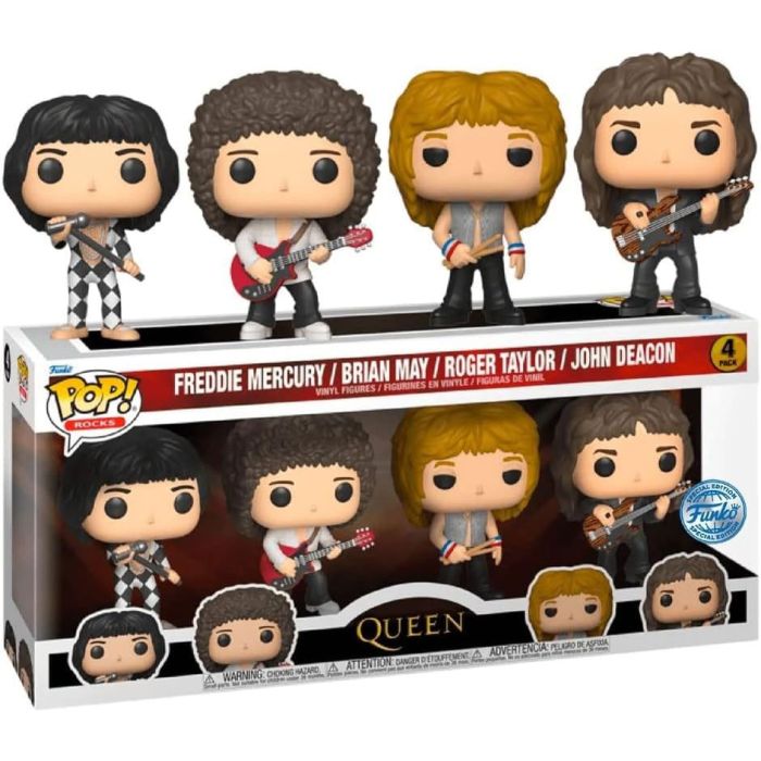 Freddie, Brian, Roger en John - Funko Pop! Queen - 4-pack