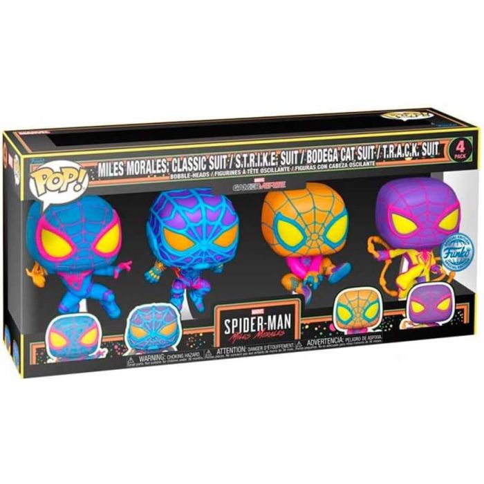 Marvel POP! TV Vinyl Figure 4-Pack Miles Morales (BLKLT) 9 cm