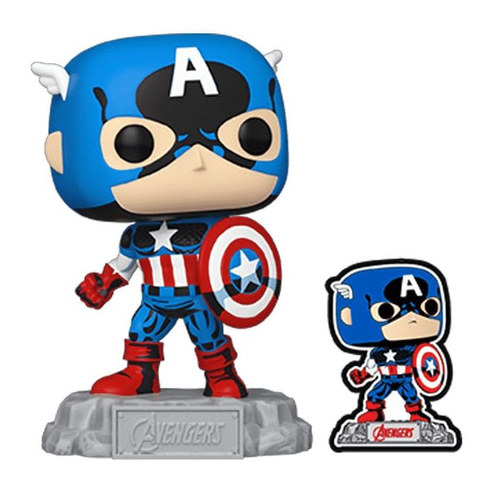 Avengers: Beyond Earth's Mightiest POP! Vinyl Figure Captain America with Pin 9 cm