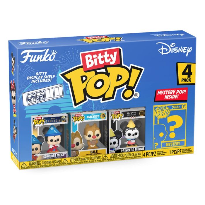Sorcerer Mickey, Dale, Princess Minnie and mystery chase - Funko Bitty Pop! - Disney Classics