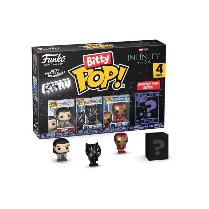Loki, Black Panther, Iron Man and mystery chase - Funko Bitty Pop! - The Infinity Saga