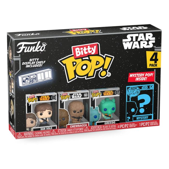 Han Solo, Chewbacca, Greedo and mystery chase - Funko Bitty Pop! - Star Wars