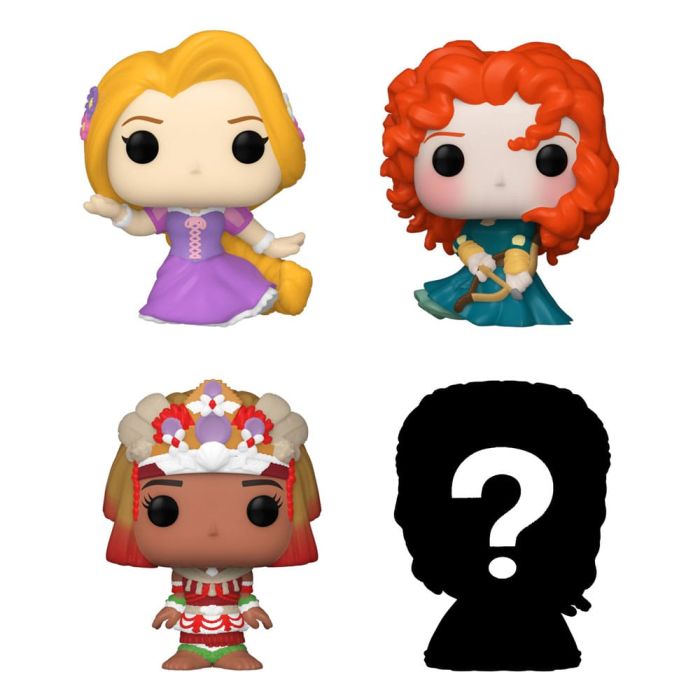 Rapunzel, Merida, Moana and mystery chase - Funko Bitty Pop! - Disney
