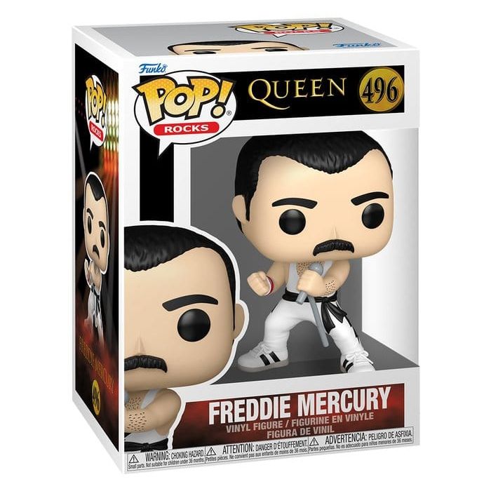 Queen POP! Rocks Vinyl Figure Freddie Mercury (white singlet) 9 cm