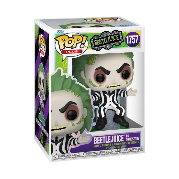 Beetlejuice POP! Plus Movies Vinyl Figure Beetlejuice w/tombstone 9 cm 