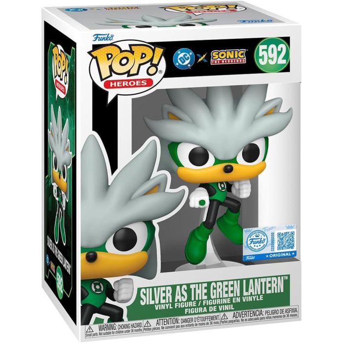 DC's Justice League and Sonic the Hedgehog POP! Movies Vinyl Figures Silver/GL 9 cm