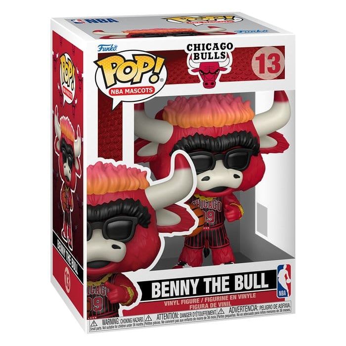 NBA POP! Basketball Vinyl Figure Mascots: Bulls- Benny The Bull 9 cm