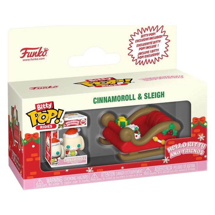 Hello Kitty Bitty POP! Rides Vinyl Figure Holiday- Sleigh with CMRL 2 cm