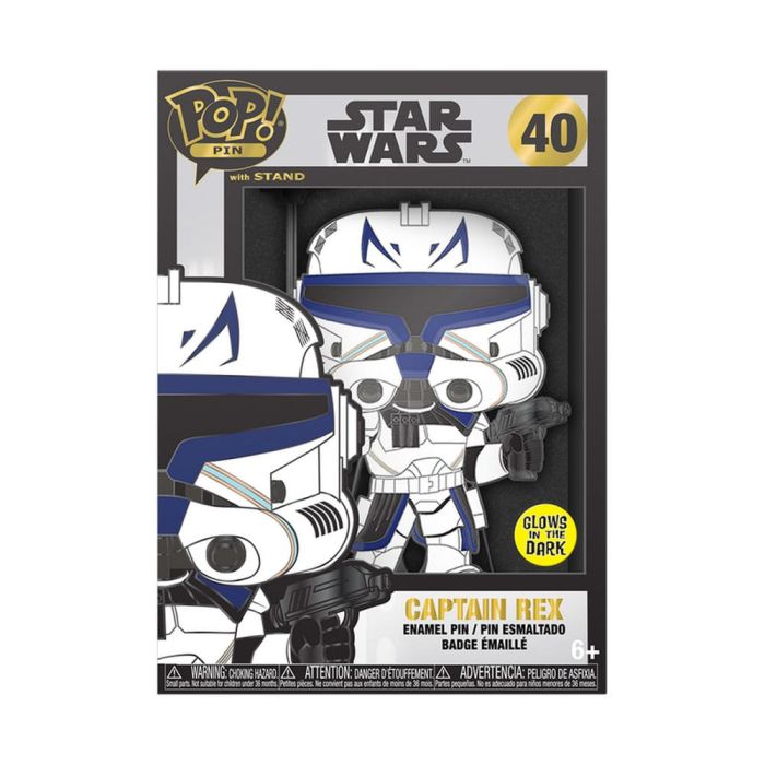 Star Wars Clone Wars Loungefly POP! Enamel Pin Captain Rex (Glow-in-the-Dark) 10 cm 
