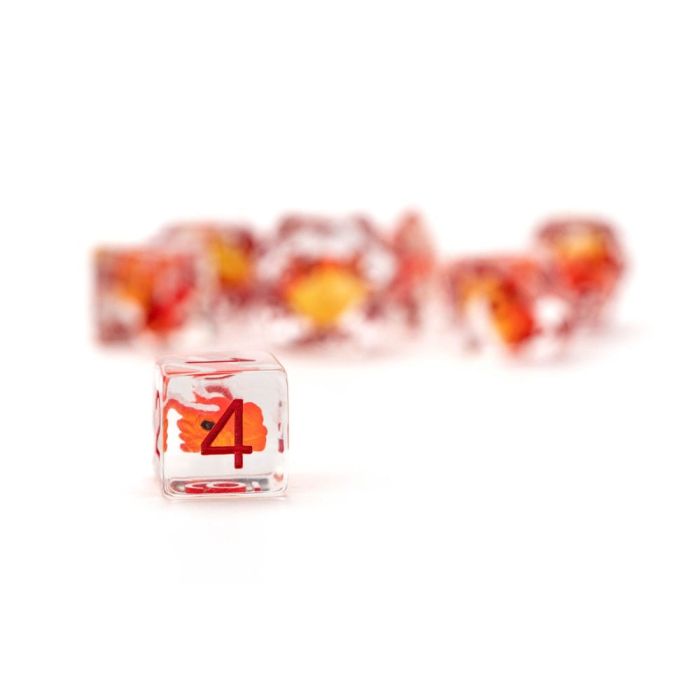 Dragon Storm Inclusion Dice Set Red Dragon (7)