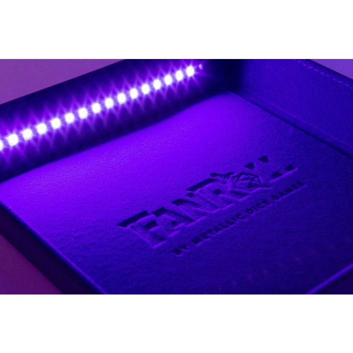 FanRoll Shadowlight Folding Blacklight Dice Tray Black