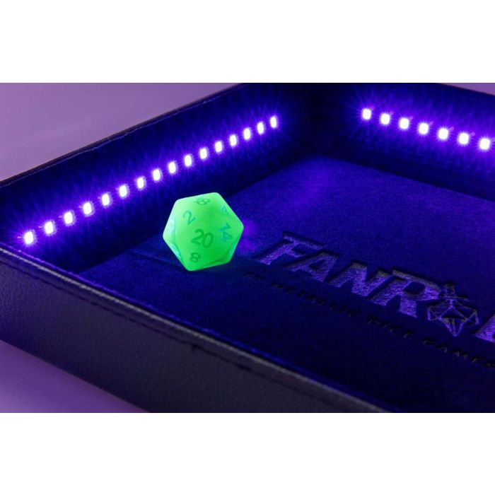 FanRoll Shadowlight Folding Blacklight Dice Tray Black