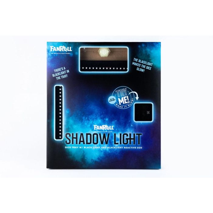 FanRoll Shadowlight Folding Blacklight Dice Tray Black