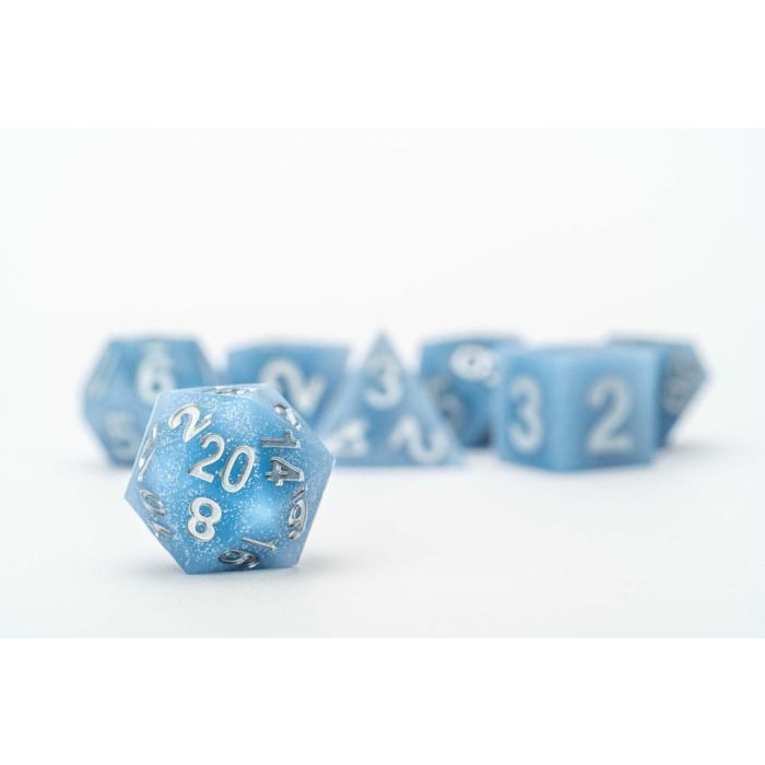 FanRoll Sharp Edge Silicone Dice Set Glacial Debris (7)