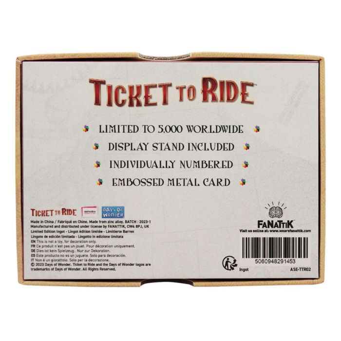 Ticket to Ride Ingot Trans America Express Limited Edition 