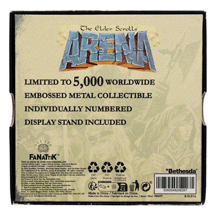 The Elder Scrolls Replica Arena Floppy Disk Limited Edition   