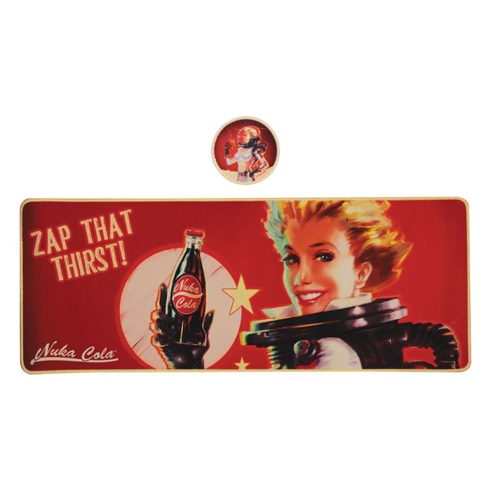 Fallout Desk Pad & Coaster Set Nuka-Cola 