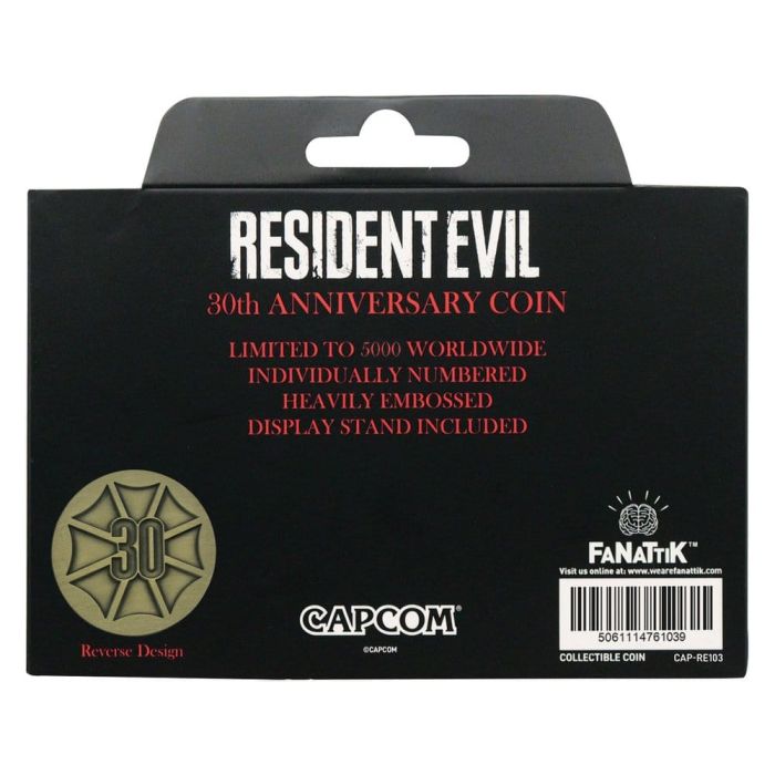 Resident Evil Collectable Coin 30th Anniversary Antique Brass