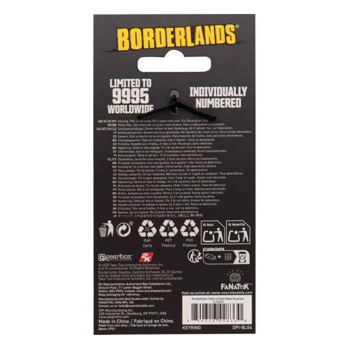 Borderlands Keychain Catch-A-Ride Limited Edition                  