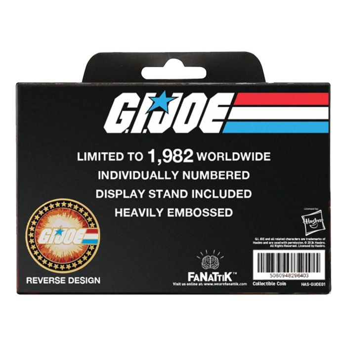 G.I. Joe Collectable Coin A Real American Hero 60th Anniversary 24k Gold Plated Limited Edition     