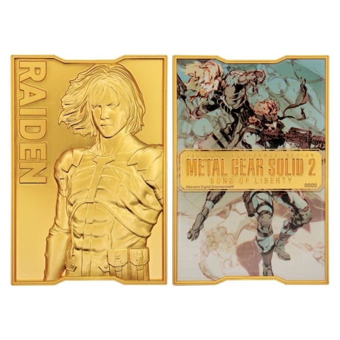 Metal Gear Solid 2 Ingot Raiden 24k Gold Plated Limited Edition 
