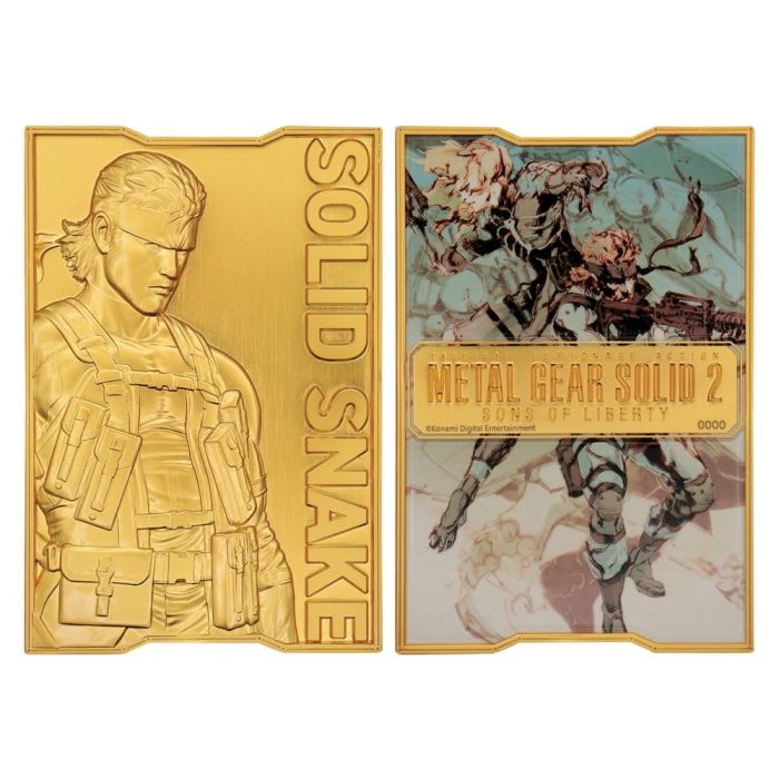 Metal Gear Solid 2 Ingot Snake 24k Gold Plated Limited Edition