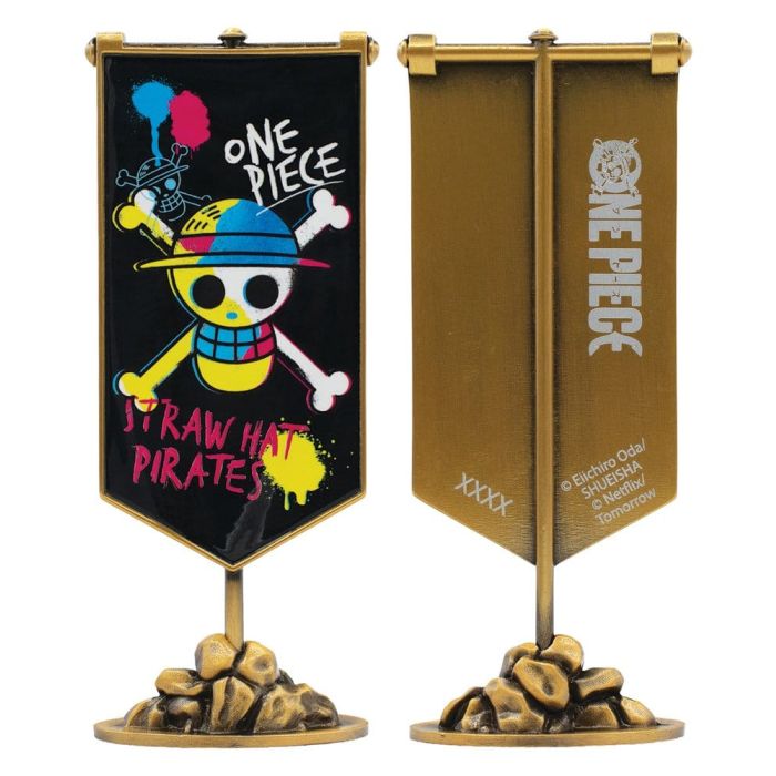 One Piece Replica Straw Hat Pirates Metal Banner 11 x 6 cm