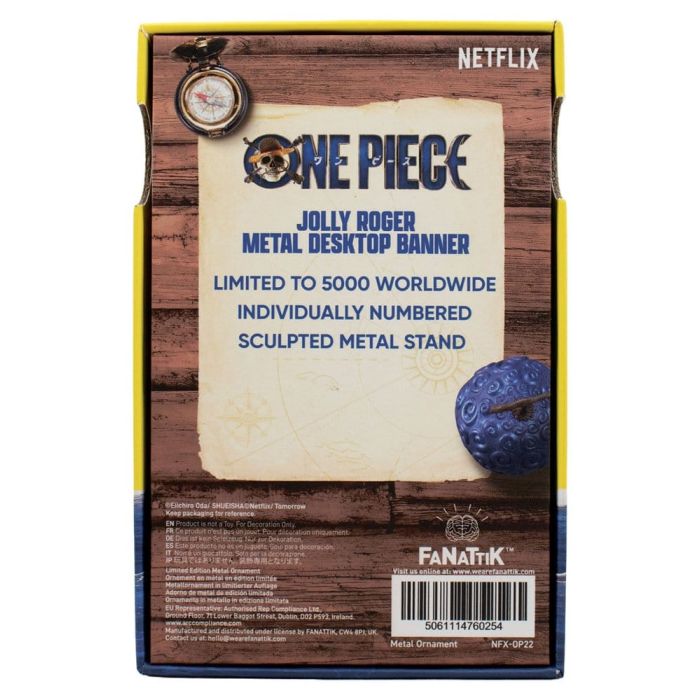 One Piece Replica Straw Hat Pirates Metal Banner 11 x 6 cm