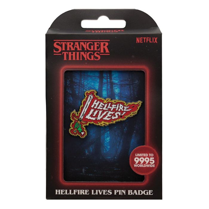 Stranger Things Pin Badge Hellfire Lives Limited Edition     
