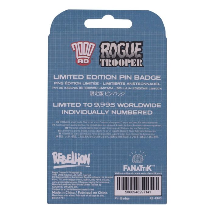 2000 AD Pin Badge Rogue Trooper GI Limited Edition 