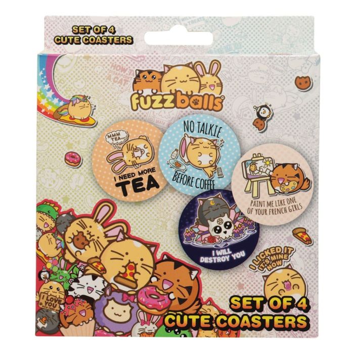 Fuzzballs Coaster 4-Pack 