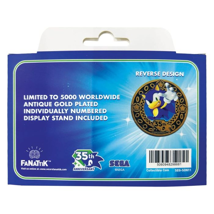 Sonic the Hedgehog Collectable Coin 35th Anniversary Limited Edition