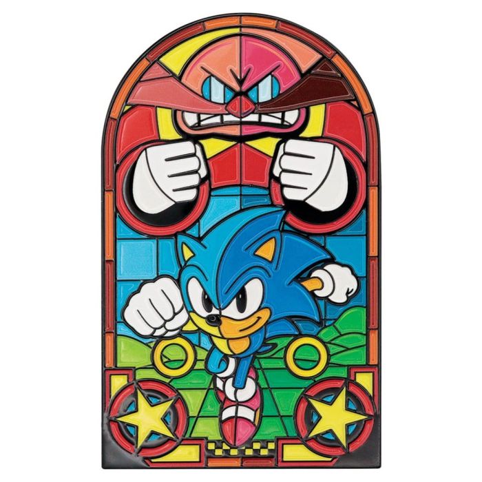 Sonic The Hedgehog Ingot Stained Glass Window Style 60 cm