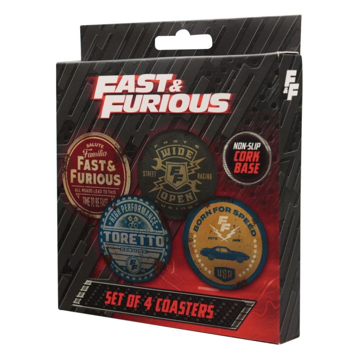 Fast & Furious Coaster 4-Pack Vintage Style 