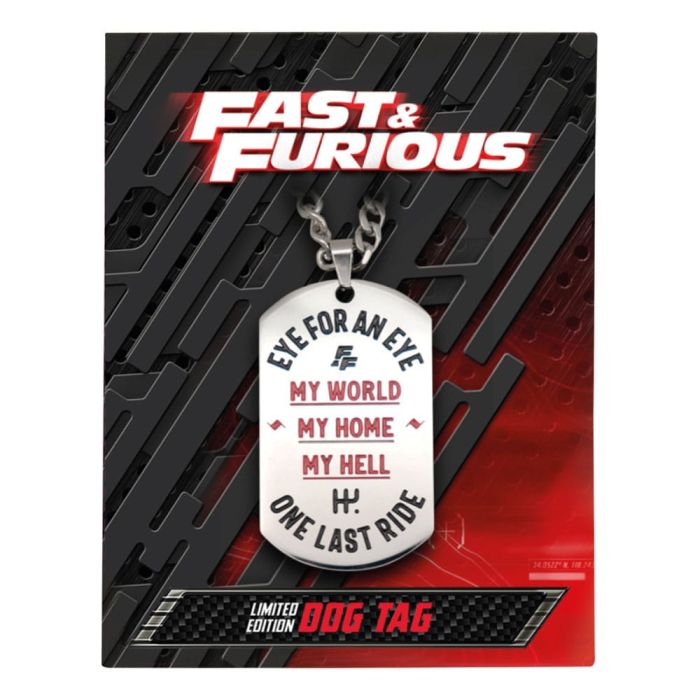 Fast & Furious Dog Tags with ball chain 