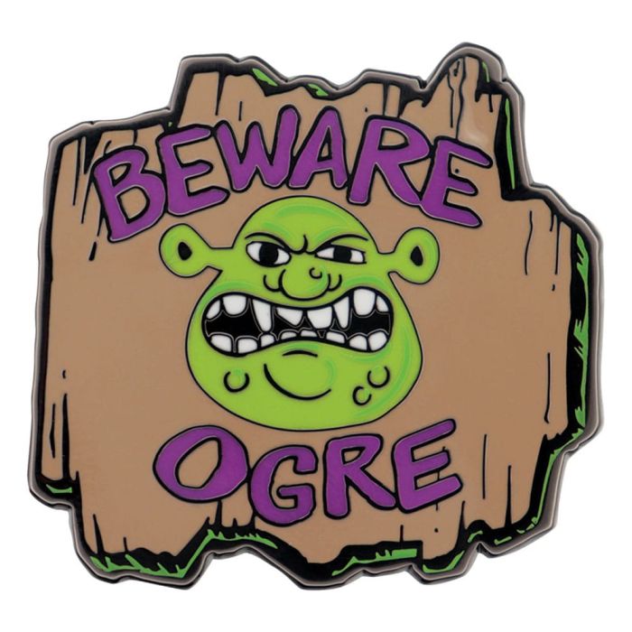 Shrek Pin Badge Beware Ogre Limited Edition       