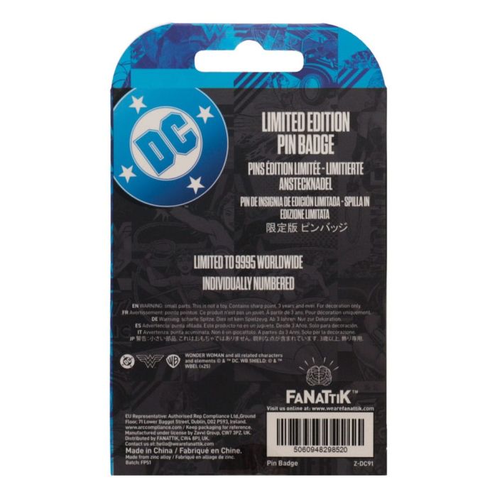 DC Comics Pin Badge Wonder Woman Amazon Warrior Limited Edition     