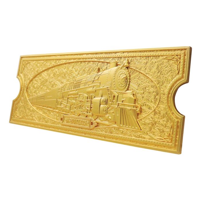 Polar Express Replica Train Ticket 24k Gold Plated Limited Edition 