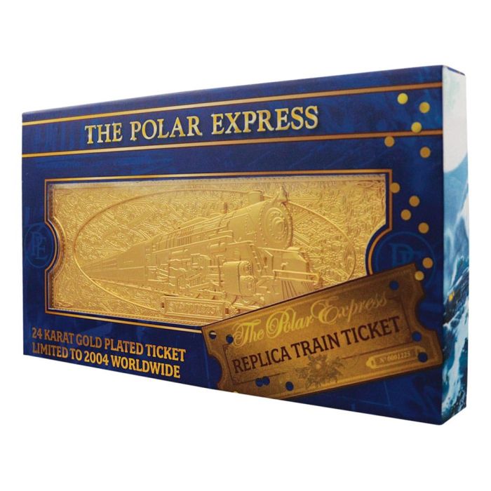 Polar Express Replica Train Ticket 24k Gold Plated Limited Edition 