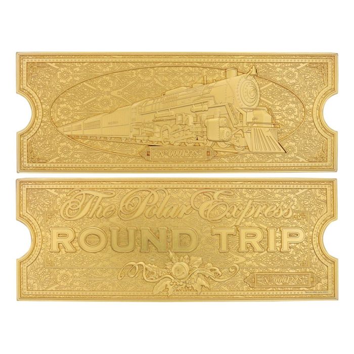Polar Express Replica Train Ticket 24k Gold Plated Limited Edition 