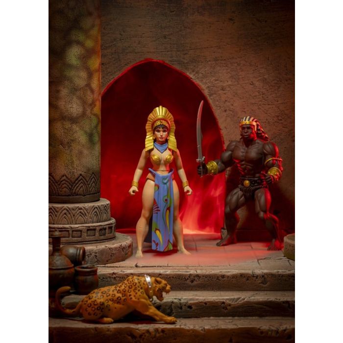 The Savage World of Frazetta Action Figure Set Egyptian Queen & The Guard (Museum Edition) 14 cm