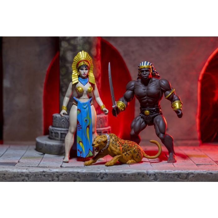 The Savage World of Frazetta Action Figure Set Egyptian Queen & The Guard (Museum Edition) 14 cm