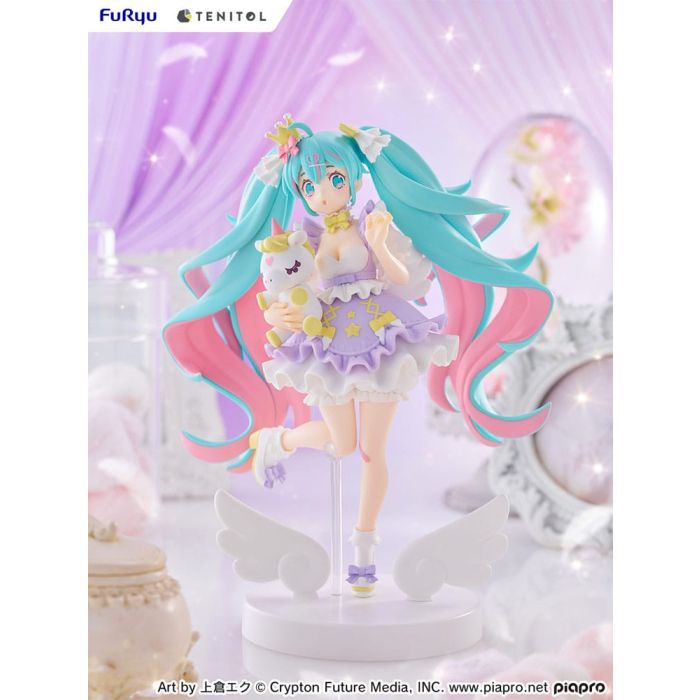 Hatsune Miku Tenitol PVC Statue Hatsune Miku Yumekawa Princess Lavender Ver. 21 cm