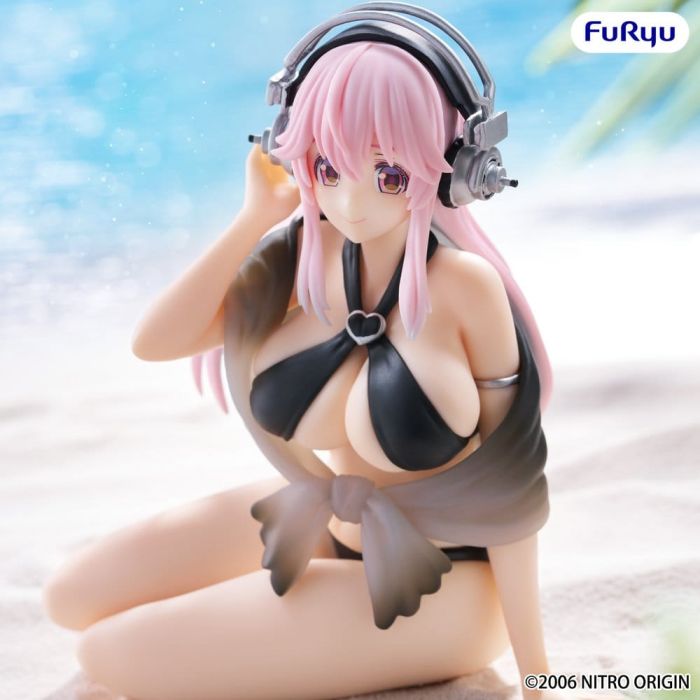 Super Sonico Noodle Stopper PVC Statue Super Sonico Swimsuit Black Color Ver. 10 cm